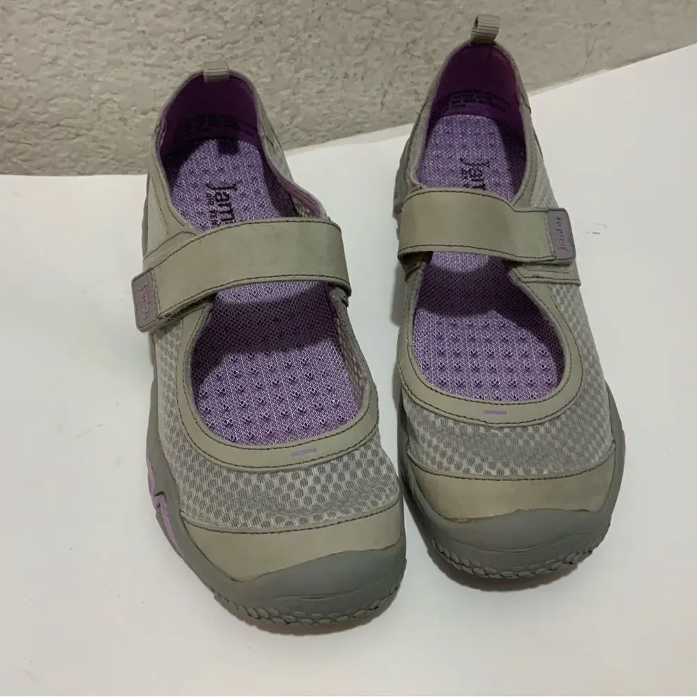 NEW Womens Jambu Pathfinder Mary Jane Shoes Light Gray Purple Retail $99